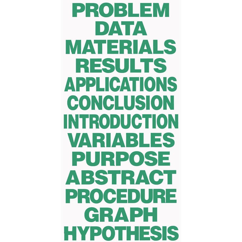 Project Board Titles Green 13/Pk (Pack of 12) - Presentation Boards - Flipside