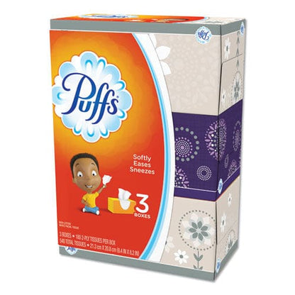 Puffs White Facial Tissue 2-ply White 180 Sheets/box 3 Boxes/pack - Janitorial & Sanitation - Puffs®