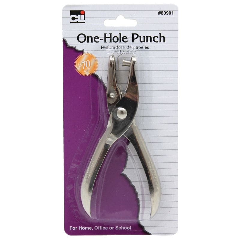 Punch Paper 1 Hole with Catcher (Pack of 12) - Hole Punch - Charles Leonard