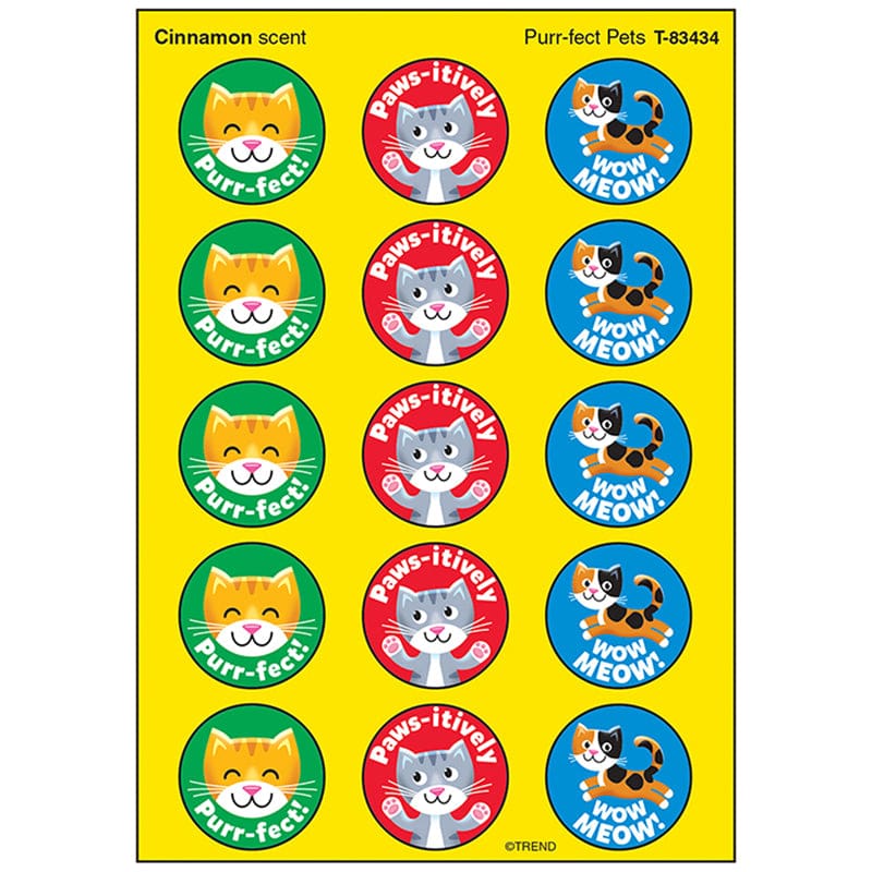 Purrfect Pet Stinky Sticker Large Round (Pack of 12) - Stickers - Trend Enterprises Inc.