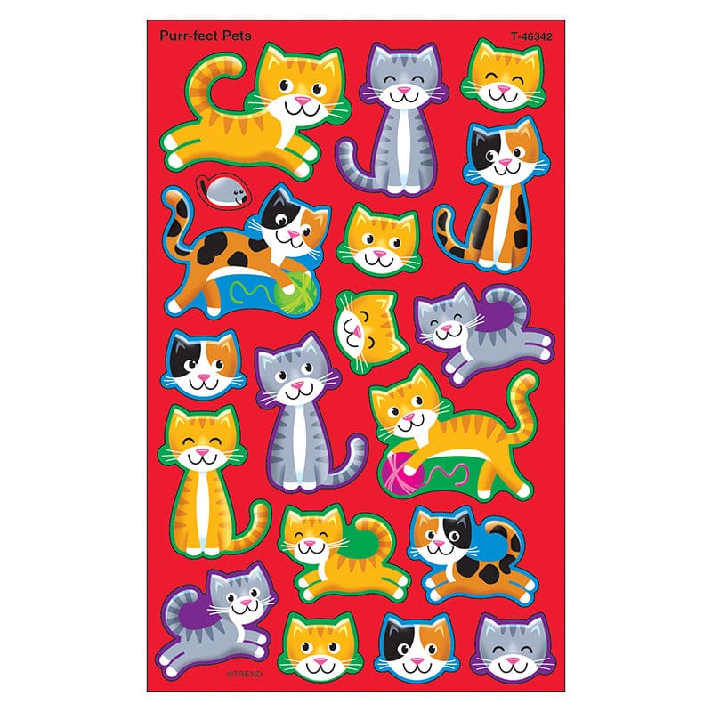 Purrfect Pet Supershape Stickers Lg (Pack of 12) - Stickers - Trend Enterprises Inc.