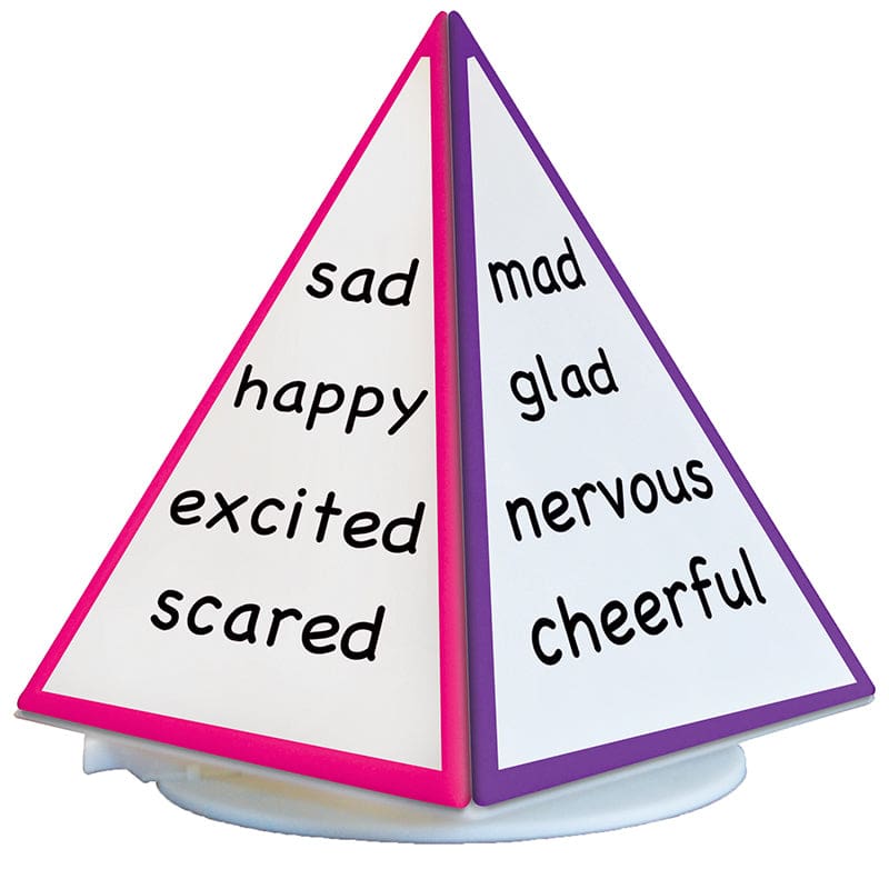 Pyramid Rotating Dry Erase Board Spin & Write 4-Sided - Dry Erase Boards - Primary Concepts Inc