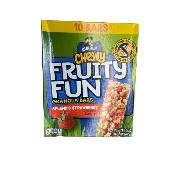 Quaker Quaker Chewy Fruity Fun Granola Bars Splendid Strawberry Flavor 10 Count, 8.4 oz