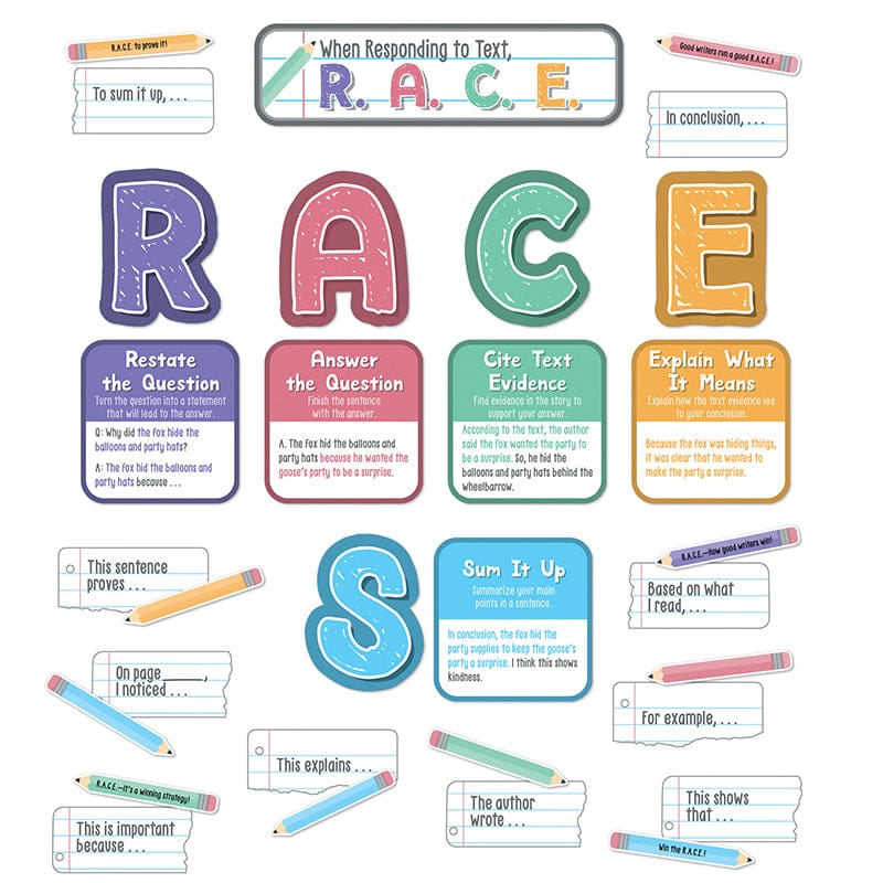 Race Writing Strategy Bulletin Set (Pack of 3) - Language Arts - Carson Dellosa Education