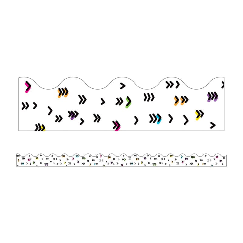 Rainbow Doodles Scalloped Borders Kind Vibes (Pack of 10) - Border/Trimmer - Carson Dellosa Education