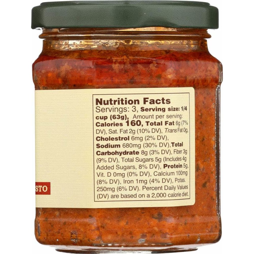 RAOS Grocery > Pantry > Pasta and Sauces RAOS: Sun Dried Tomato Pesto, 6.7 oz