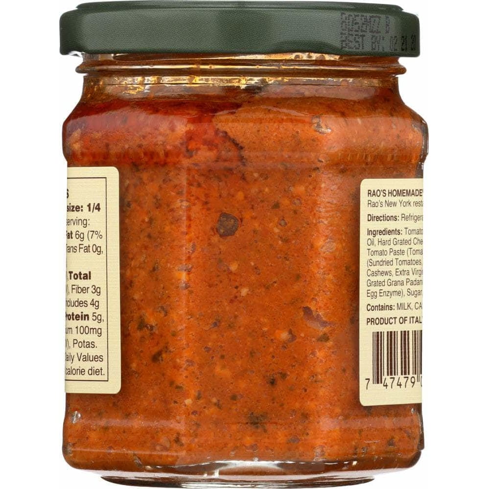 RAOS Grocery > Pantry > Pasta and Sauces RAOS: Sun Dried Tomato Pesto, 6.7 oz