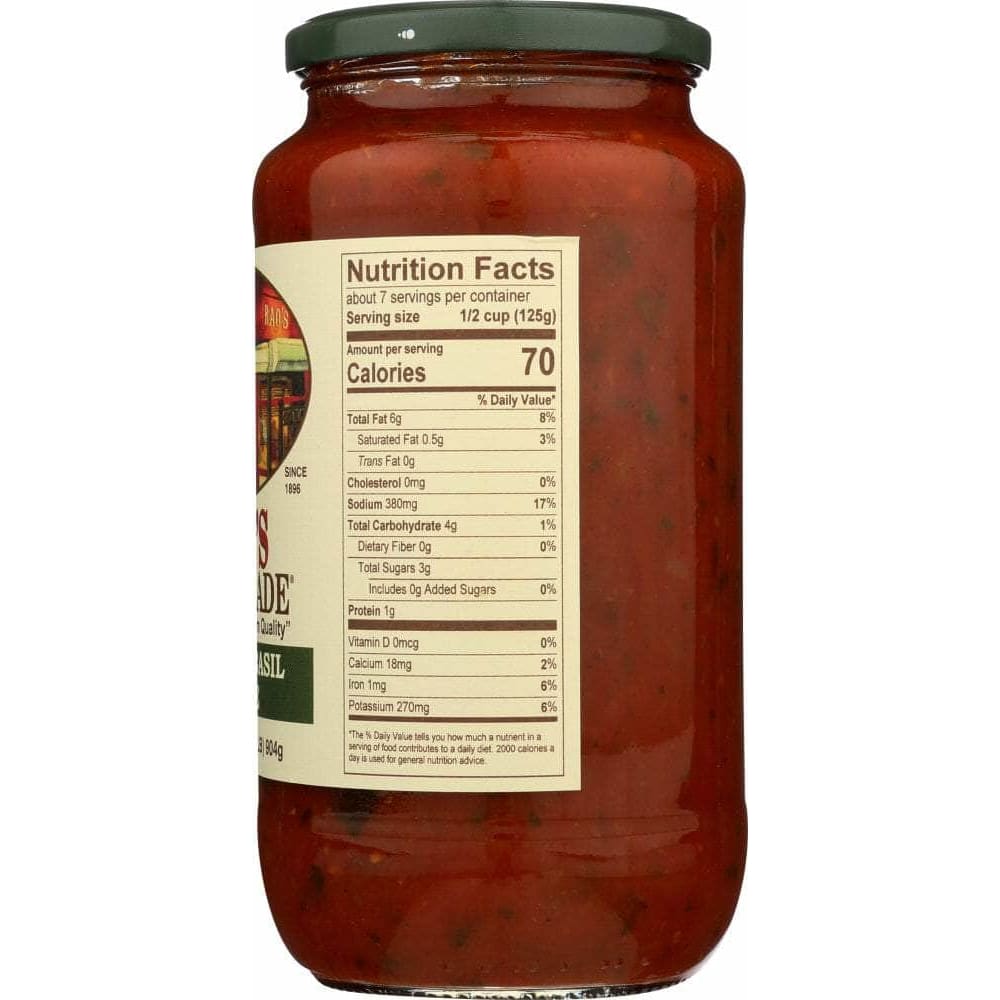 RAOS Grocery > Pantry > Pasta and Sauces RAOS: Tomato Basil Sauce, 32 oz