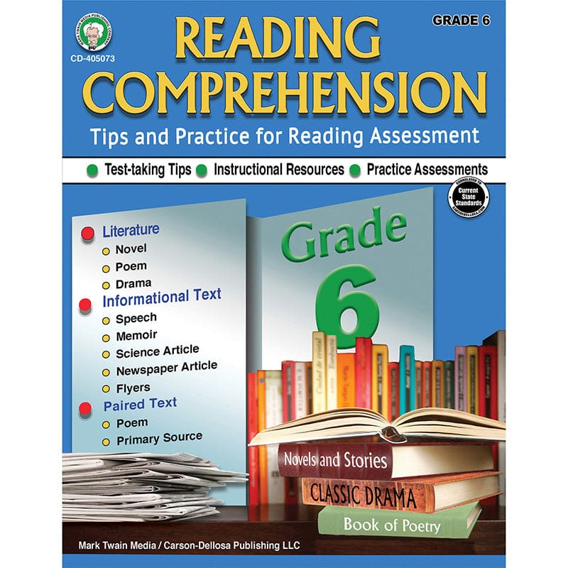 Reading Comprehension Grade 6 (Pack of 6) - Comprehension - Carson Dellosa Education