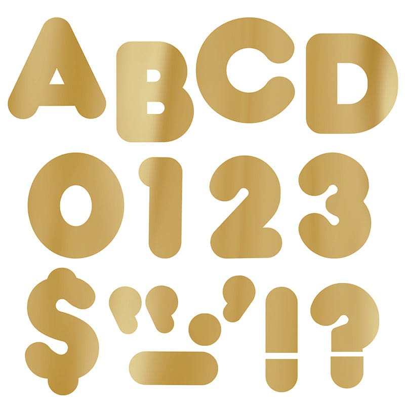 Ready Letters 4 Casual Metallic Gold (Pack of 6) - Letters - Trend Enterprises Inc.