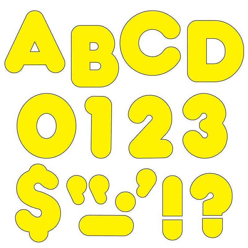 Ready Letters 4 Inch Casual Yellow (Pack of 6) - Letters - Trend Enterprises Inc.