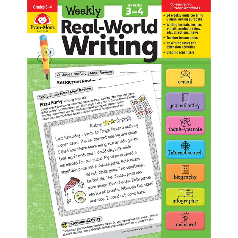 Real World Writing Grades 3-4 (Pack of 2) - Writing Skills - Evan-moor