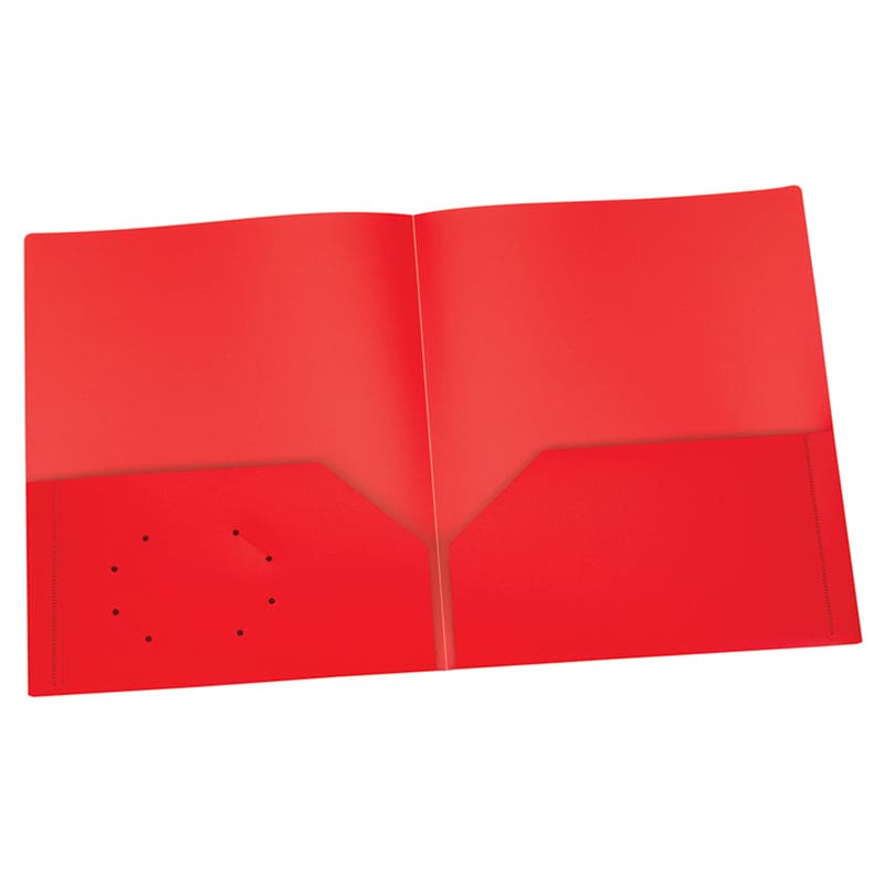 Red 25/Pk Poly 2Pocket Portfolio - Folders - Tops Products