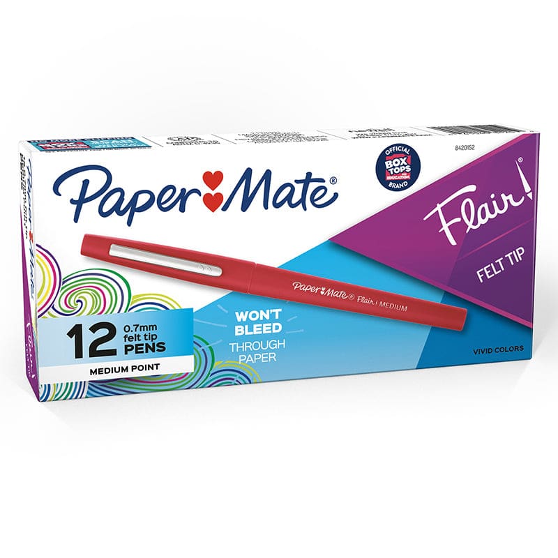 Red Medium Paper Mate Flair Pen (Pack of 12) | ShelHealth