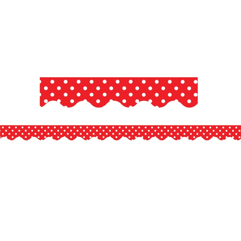 Red Mini Polka Dots Border Trim (Pack of 10) - Border/Trimmer - Teacher Created Resources