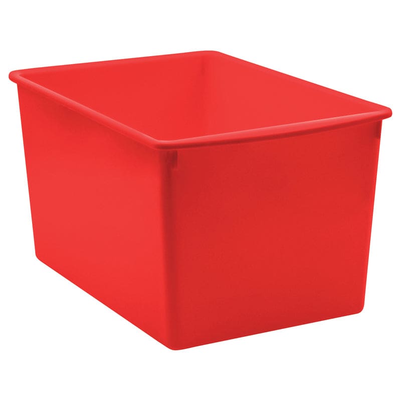 Red Plastic Multi-Purpose Bin (Pack of 6) - Storage Containers - Teacher Created Resources