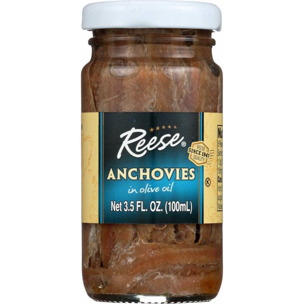 Reese Reese Flat Anchovies in Glass, 3.5 oz