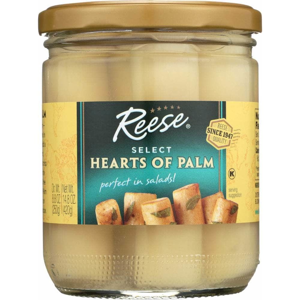 Reese Reese Hearts of Palm in Glass, 14.5 oz