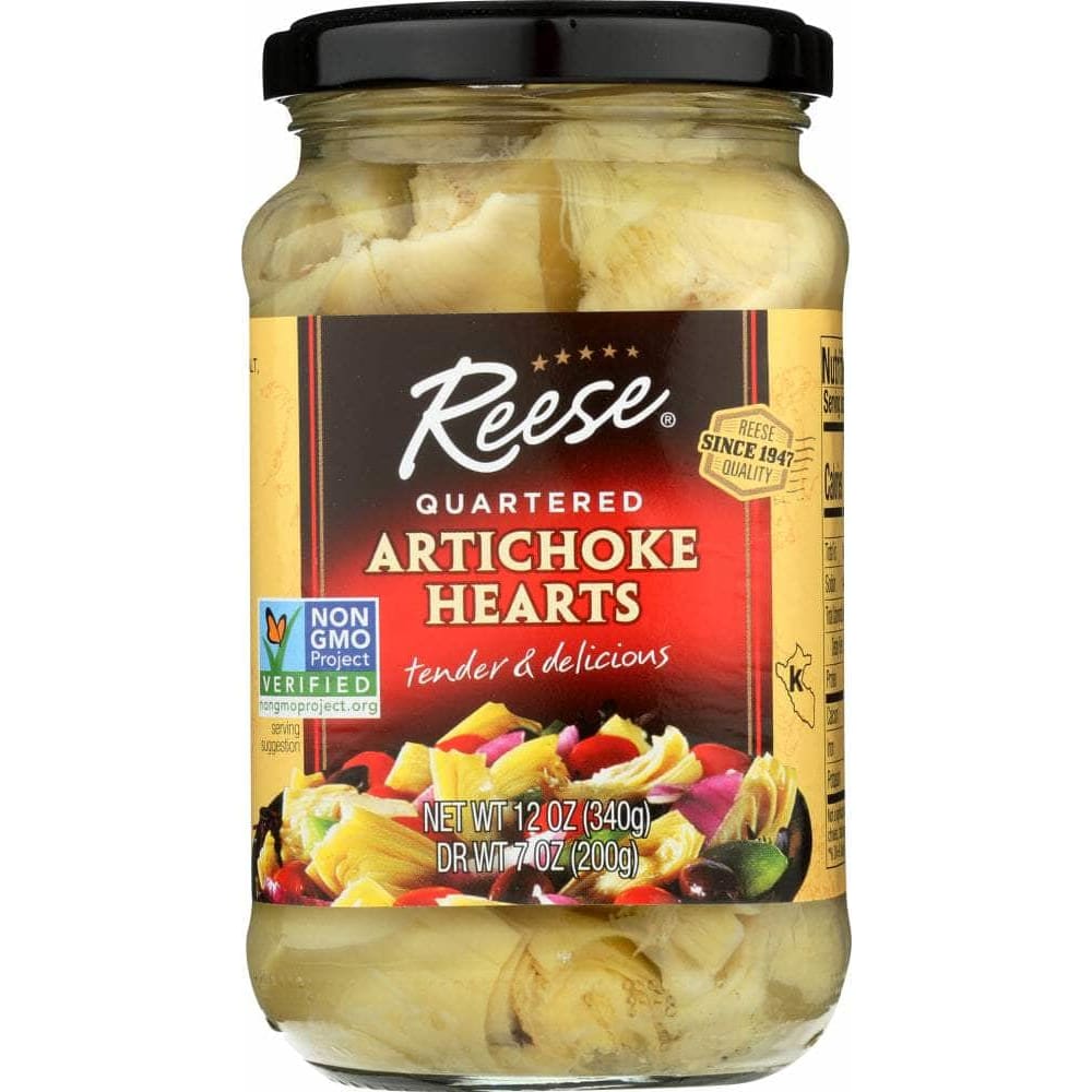 Reese Reese Quartered Marinated Artichoke Hearts, 12 oz