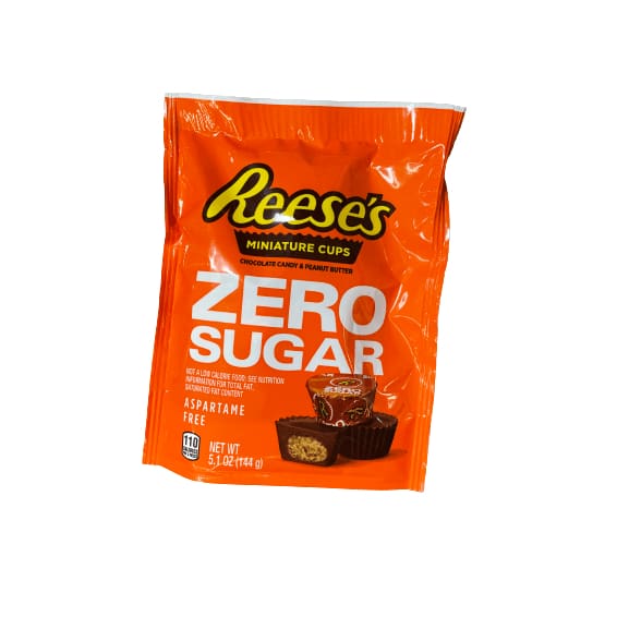 REESE'S, Zero Sugar Miniatures Milk Chocolate Peanut Butter Cups Sugar ...