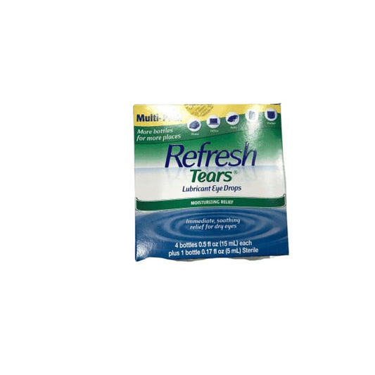 Refresh Tears Lubricant Eye Drops (4 x .5 fl oz and 1 x .17 fl oz. bottles) - ShelHealth.Com