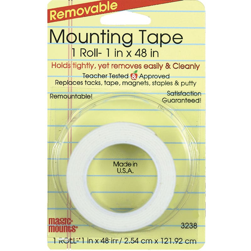 Remarkably Removable Magic Mounting Tape Tabs And Chart Mounts 1X48 (Pack of 10) - Adhesives - Miller Studio