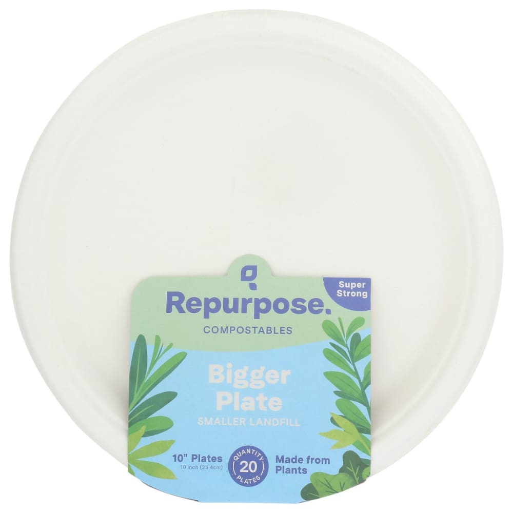 REPURPOSE: Compostable 10 Inches Plates 20 pc - Home Products > Household Products - REPURPOSE