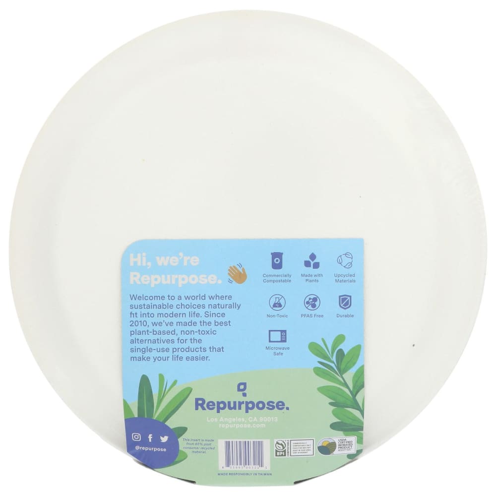 REPURPOSE: Compostable 10 Inches Plates 20 pc - Home Products > Household Products - REPURPOSE