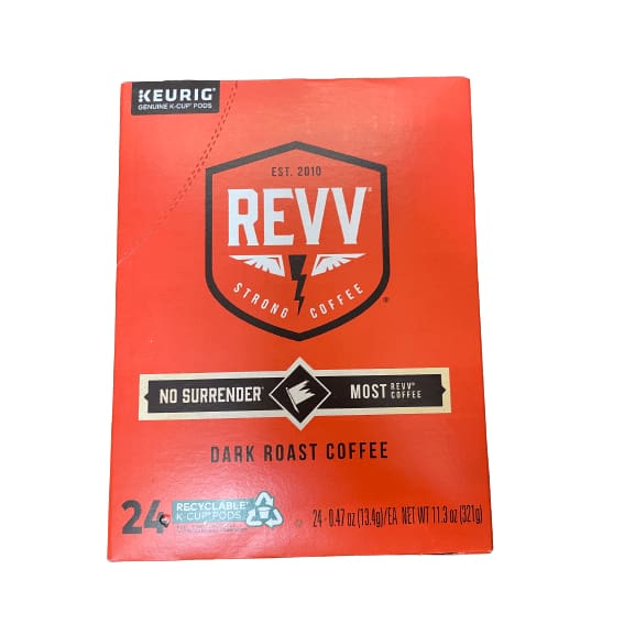 Revv Revv No Surrender Single-Serve Dark Roast Keurig Coffee Pods, 24 Ct