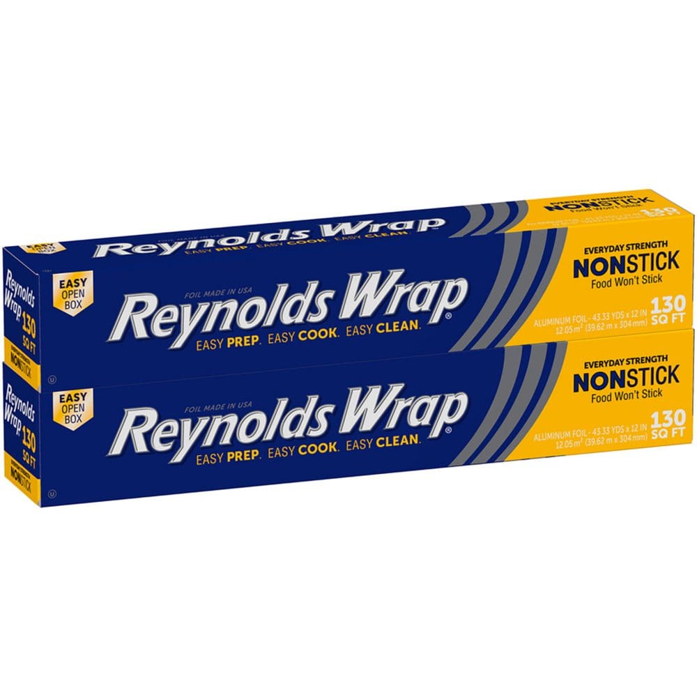 Reynolds Wrap 12 Non-Stick Aluminum Foil (130 sq. ft./roll 2 rolls) - Paper & Plastic - Reynolds Wrap