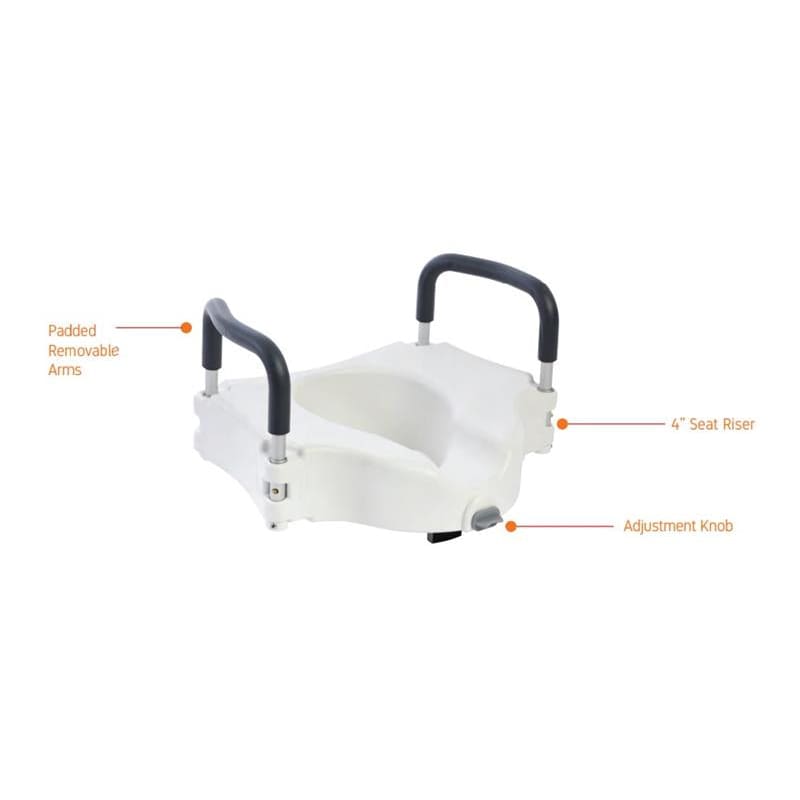 Rhythm Healthcare Raised Toilet Seat Locking With Arms - Item Detail - Rhythm Healthcare