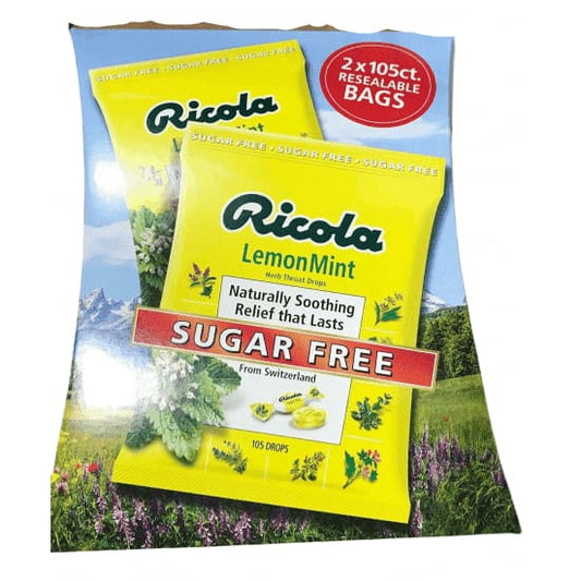 Ricola Cough Suppressant and Throat Drops Variety-Pack, 3-Flavors:  Original, Cherry Honey, Honey Lemon with Echinacea