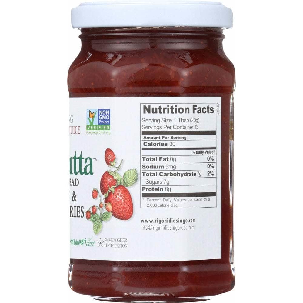 Rigoni Rigoni Fiordifrutta Organic Fruit Spread Strawberry, 8.82 oz