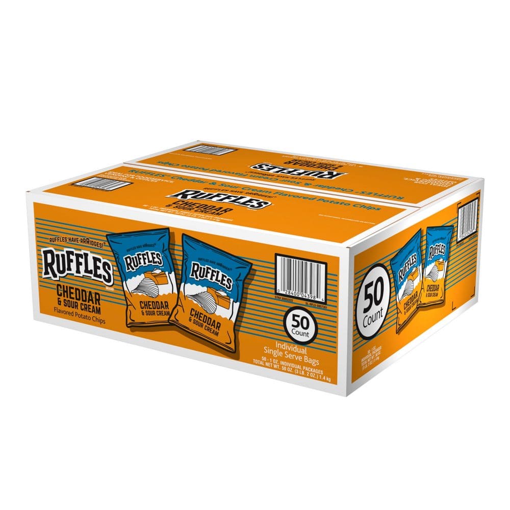 Ruffles Cheddar & Sour Cream Potato Chips (1 oz. 50 ct.) - Bulk Pantry - Ruffles Cheddar