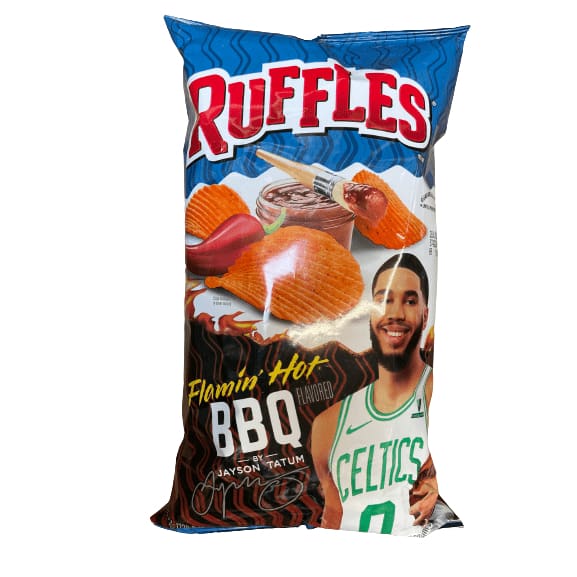 Ruffles Ruffles Potato Chips, Flamin' Hot BBQ Flavored,  Jason Tatum, 2.5 oz