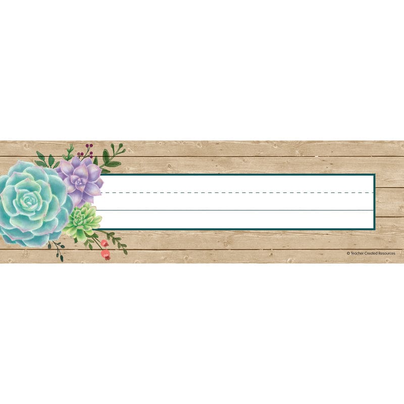 Rustic Bloom Name Plates (Pack of 10) - Name Plates - Teacher Created Resources