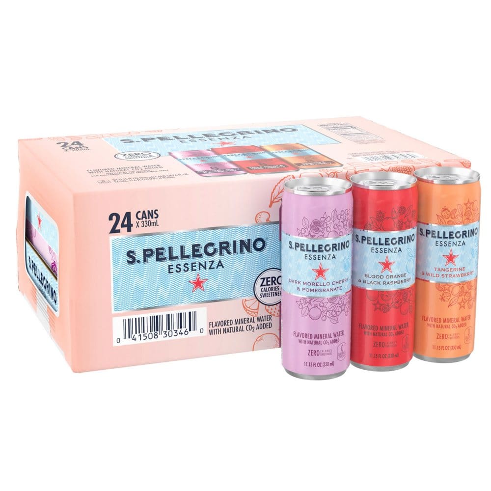 S.Pellegrino Essenza Flavored Mineral Water Variety Pack (11.15 fl. oz. 24 pk.) - Bottled Water - S.Pellegrino Essenza