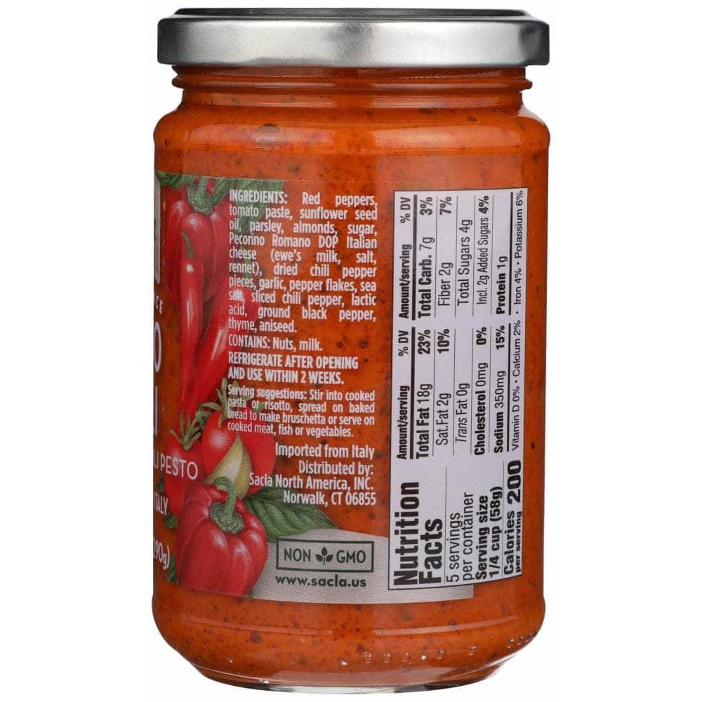 Sacla Sacla Chili Pesto Sauce, 10.2 oz