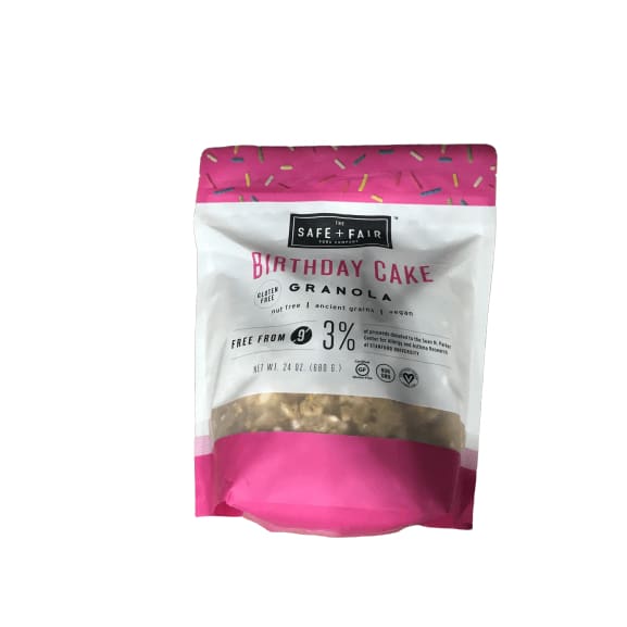 Safe and Fair Birthday Cake Granola, 24 Ounce - ShelHealth.Com