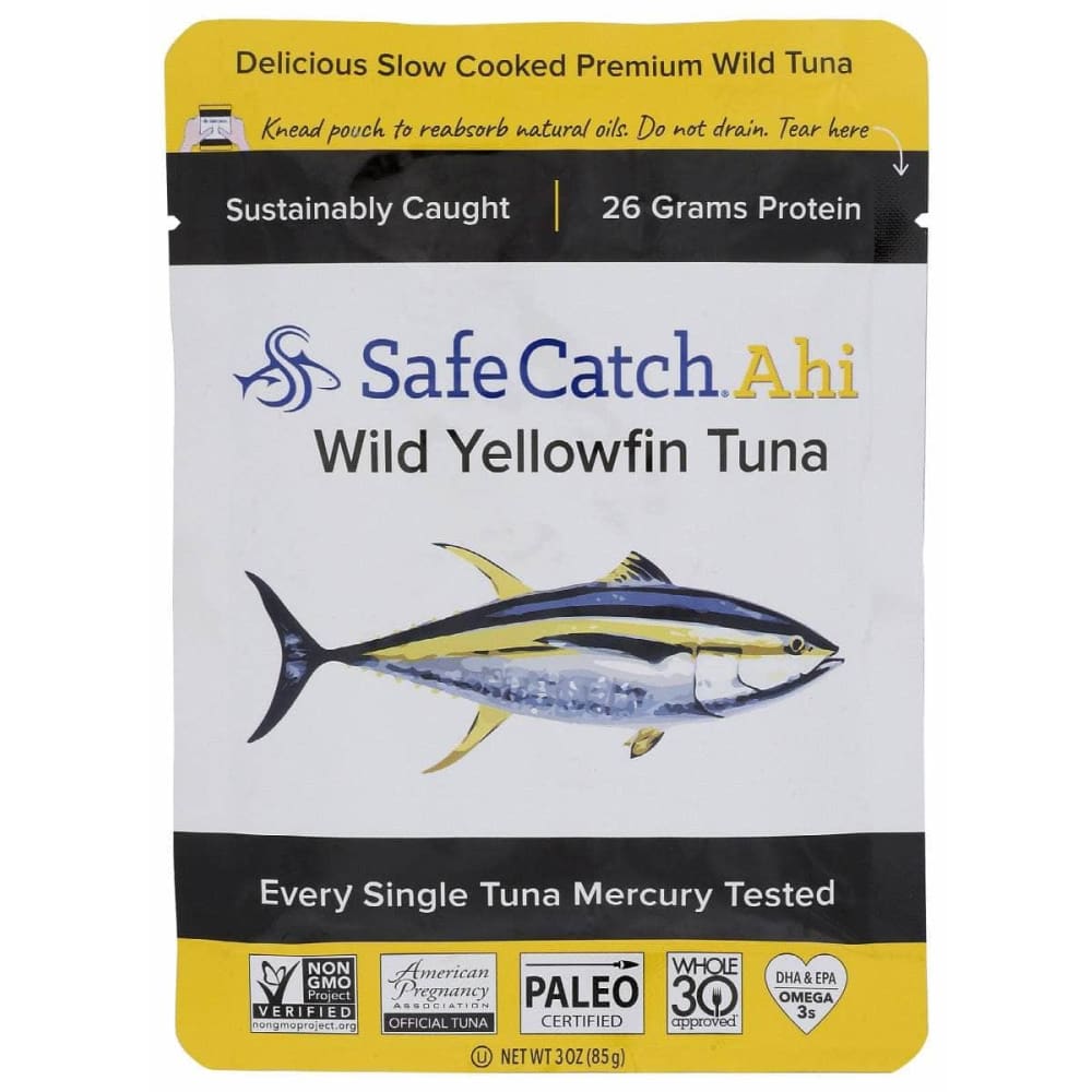 SAFECATCH Grocery > Meal Ingredients > Fish Food Safecatch: Wild Ahi Yellowfin Tuna Pouch, 3 oz