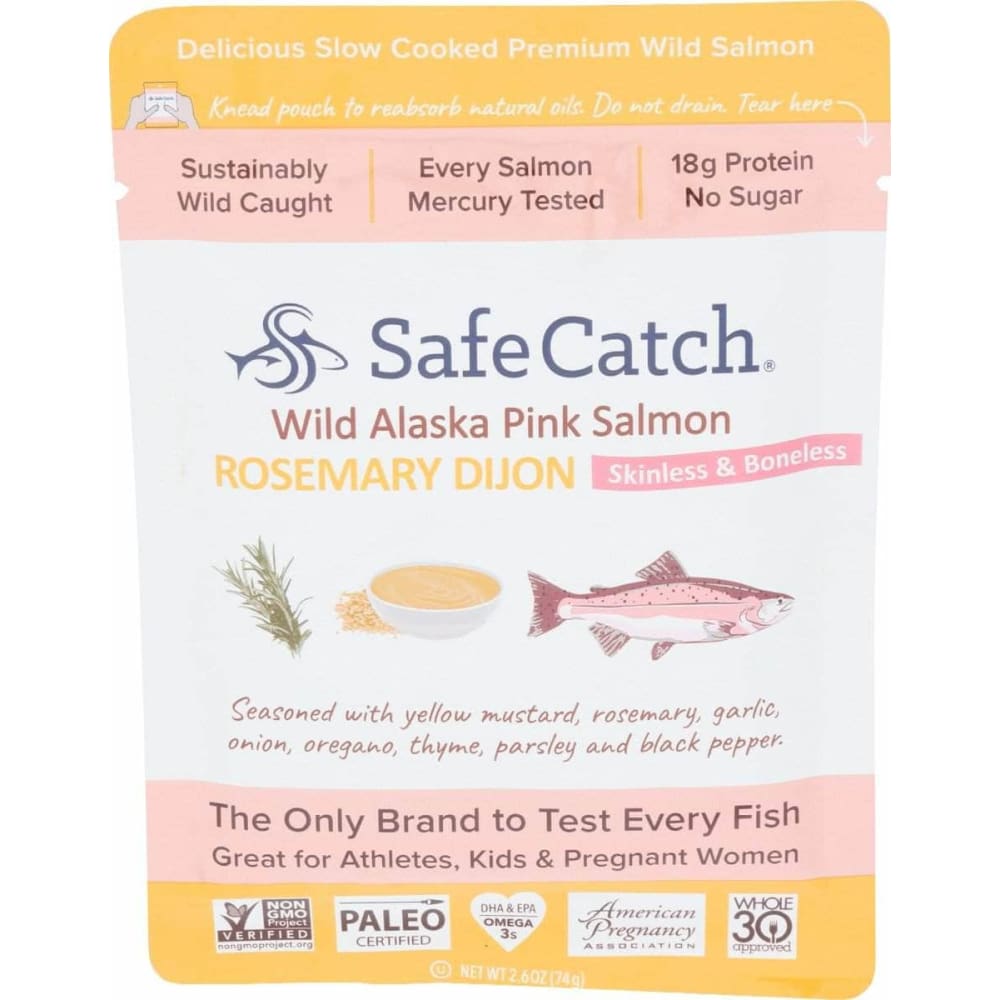 SAFE CATCH Safecatch Wild Alaska Pink Salmon Rosemary Dijon Pouch, 2.6 Oz