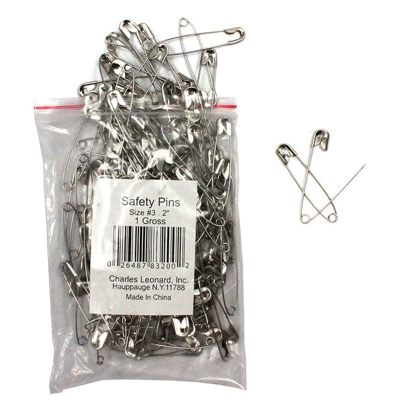 Safety Pins 2In (Pack of 6) - Push Pins - Charles Leonard