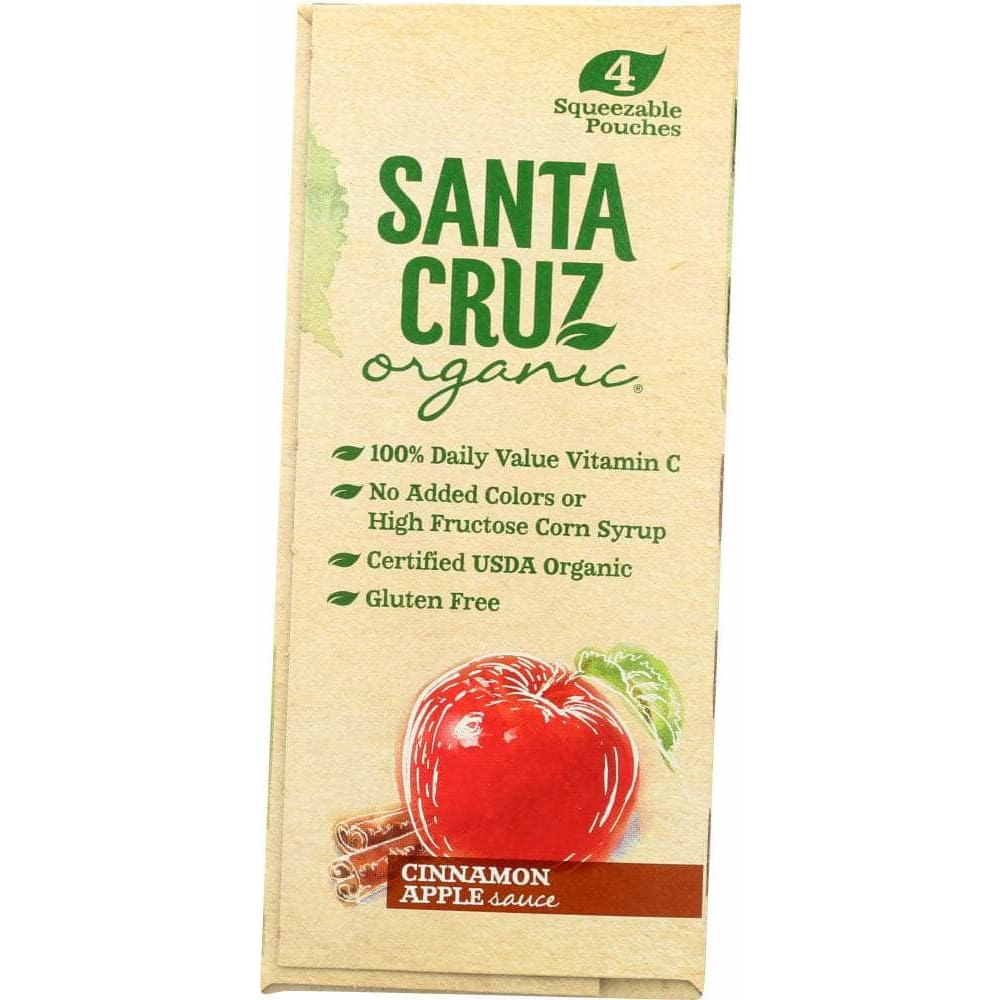 Santa Cruz Organic Santa Cruz Organic Cinnamon Apple Sauce 4x3.2oz Pouches, 12.8 oz