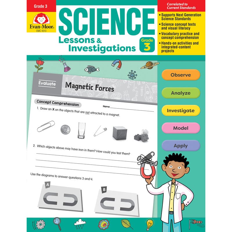 Science Lssns & Investigations Gr 3 - Activity Books & Kits - Evan-moor