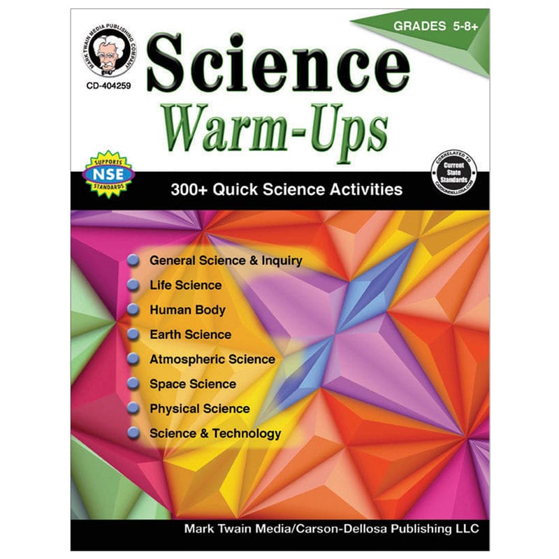 Science Warm Ups Book Gr 5-8 (Pack of 3) - Activity Books & Kits - Carson Dellosa Education