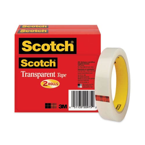 Scotch Transparent Tape 3 Core 0.75 X 72 Yds Transparent 2/pack - School Supplies - Scotch®