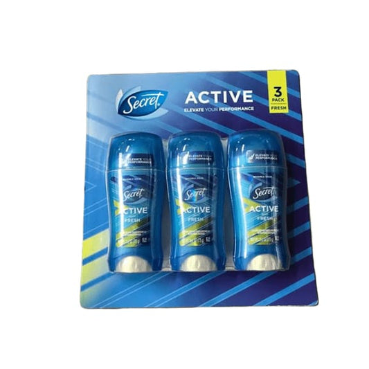 Secret Invisible Solid Active Fresh Antiperspirant and Deodorant 3 pk./2.6 oz. - ShelHealth.Com