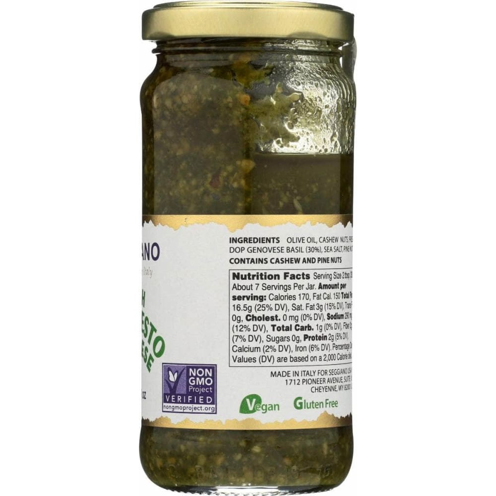 SEGGIANO Grocery > Pantry > Condiments SEGGIANO: Fresh Basil Pesto, 7.1 oz