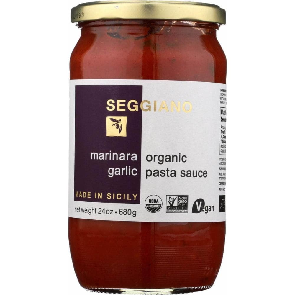 SEGGIANO Grocery > Pantry > Pasta and Sauces SEGGIANO: Sauce Pasta Marinara Org, 24 oz