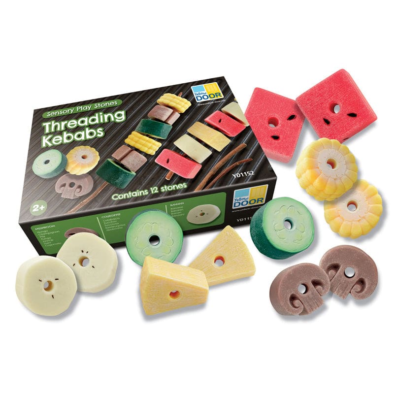 Sensory Play Stones Threading Kebabs - Play Food - Yellow Door Us LLC